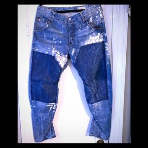 G-Star Paint Splattered Arc 3D Tapered Jeans